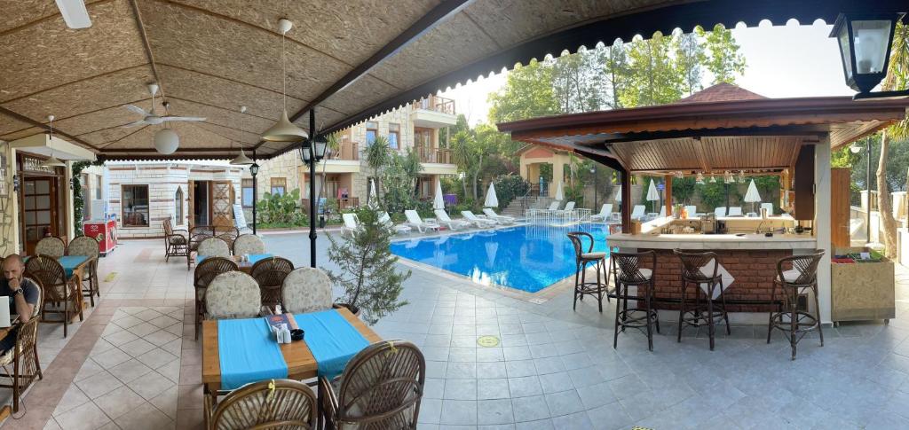 Poolside terrace